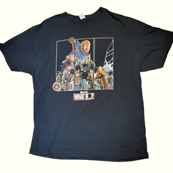 Marvel Studios Black Tshirt Zombie Captain America Xl - Picture 1 of 9